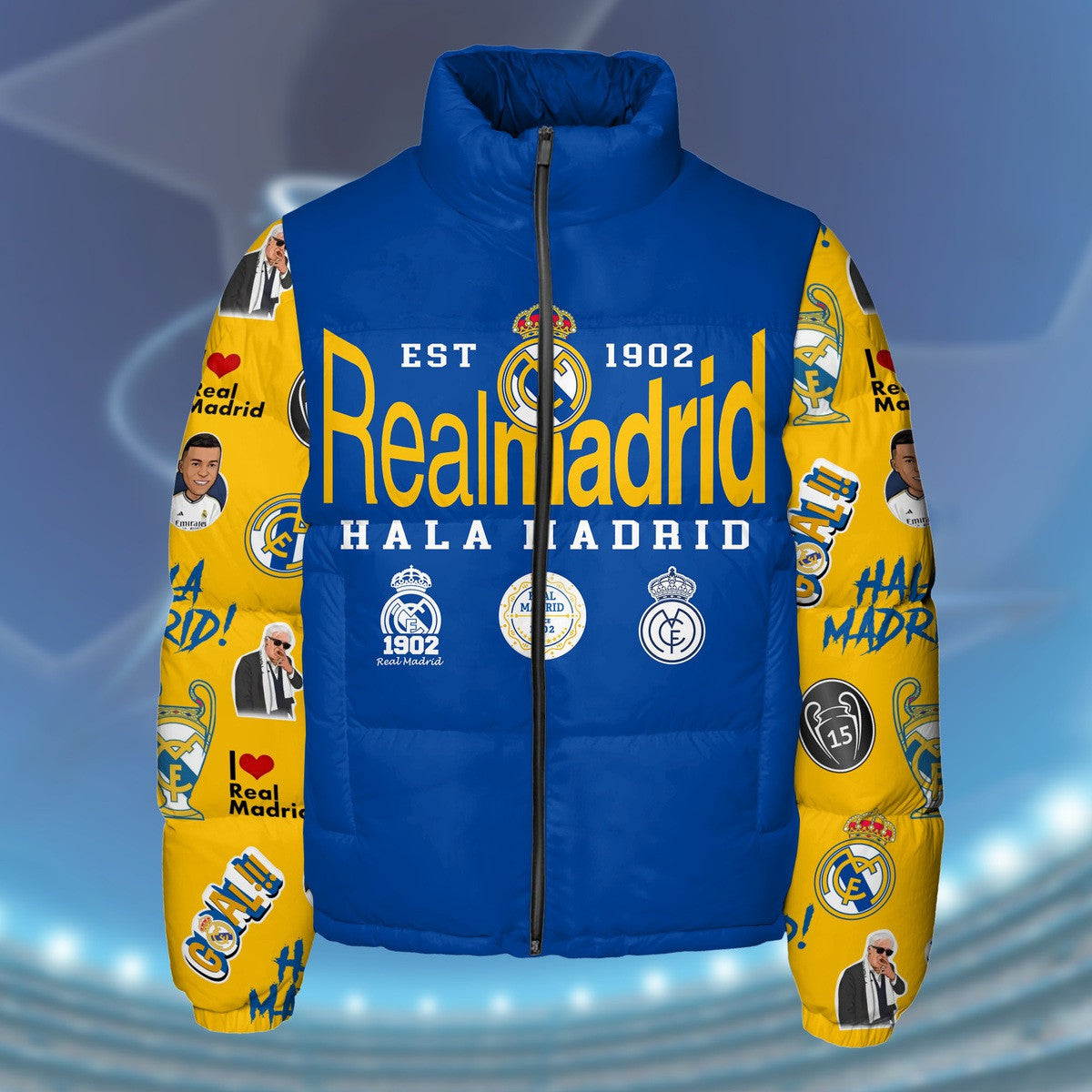 Real Madrid Puffer Thermal Stand Collar Jacket QB311009
