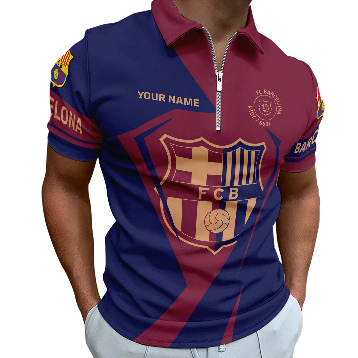 Personalized Barca 3D Full Printing Set , Barca Zip Polo, Shirt , Hoodie , Short , Polo ,hawaii QB021103