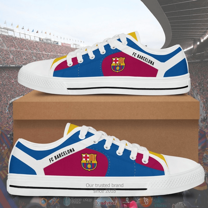 Barça Low Top Custom Canvas Shoes
