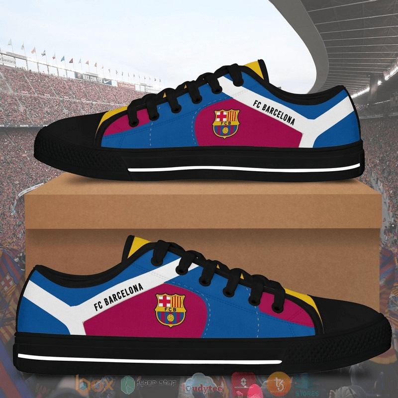 Barça Low Top Custom Canvas Shoes