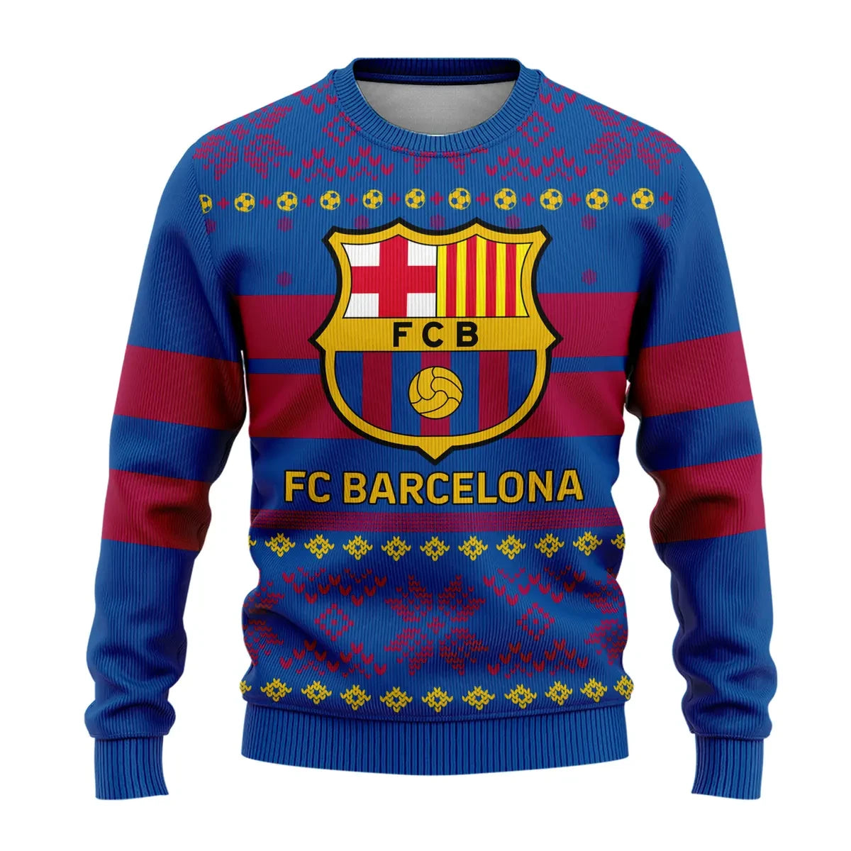 Personalized Barça Q8 Ugly Christmas Sweater , Unisex Wool Sweater Q051104