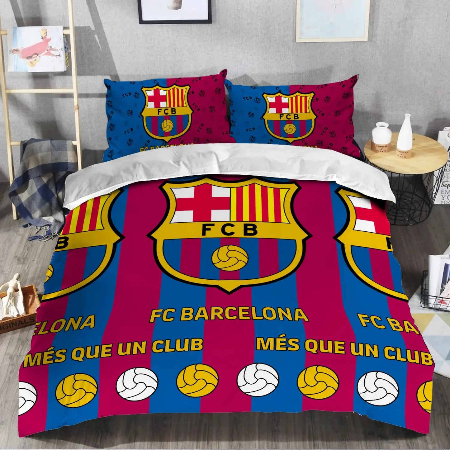 Love FC Barcelona All Over Printed Bedding Set Q051105