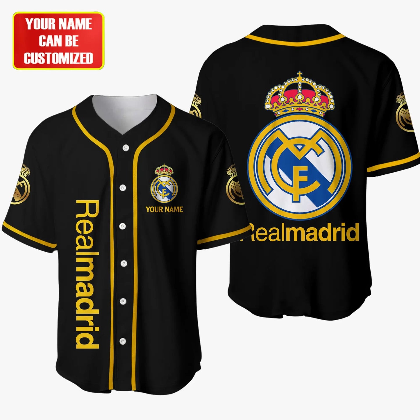 Personalized Real Madrid - Baseball Jersey Shirt 3D S121106
