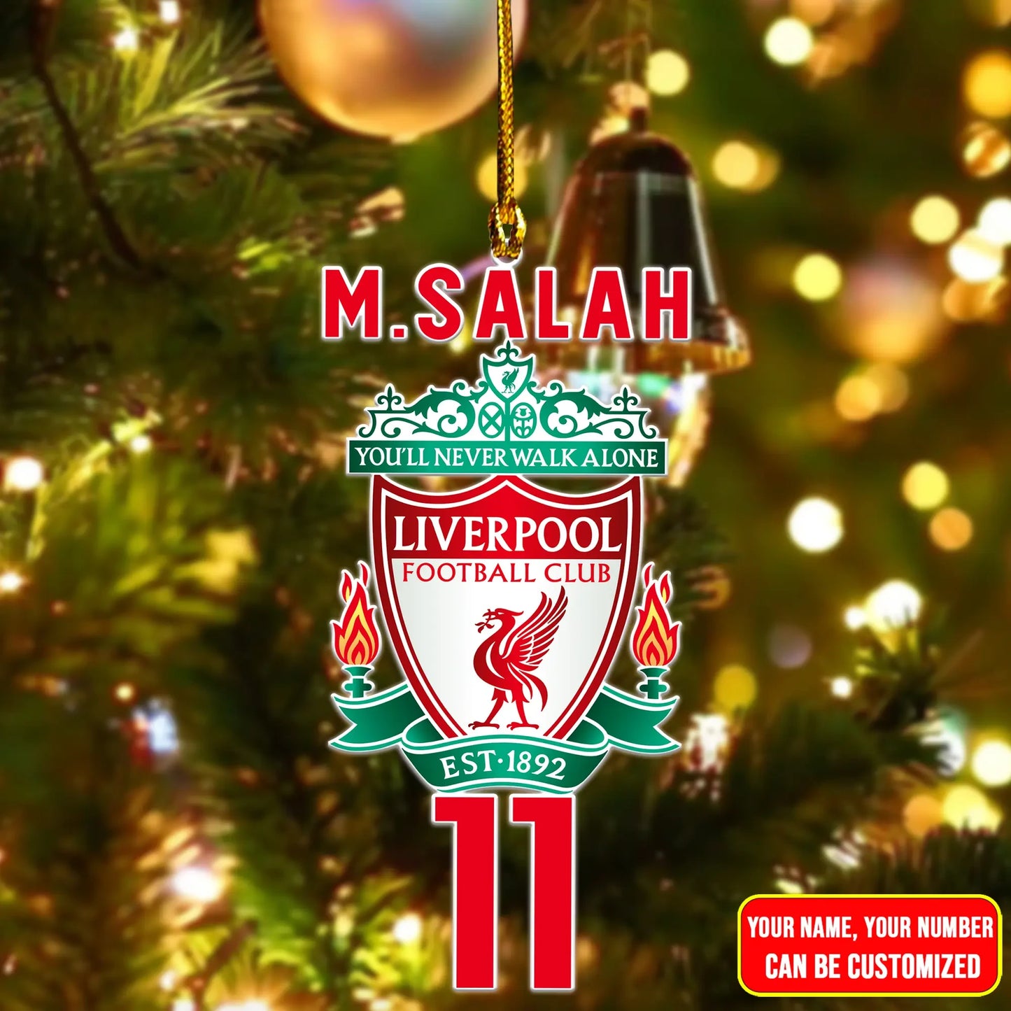 LFC Christmas Tree Ornament Custom Name and Number P111101
