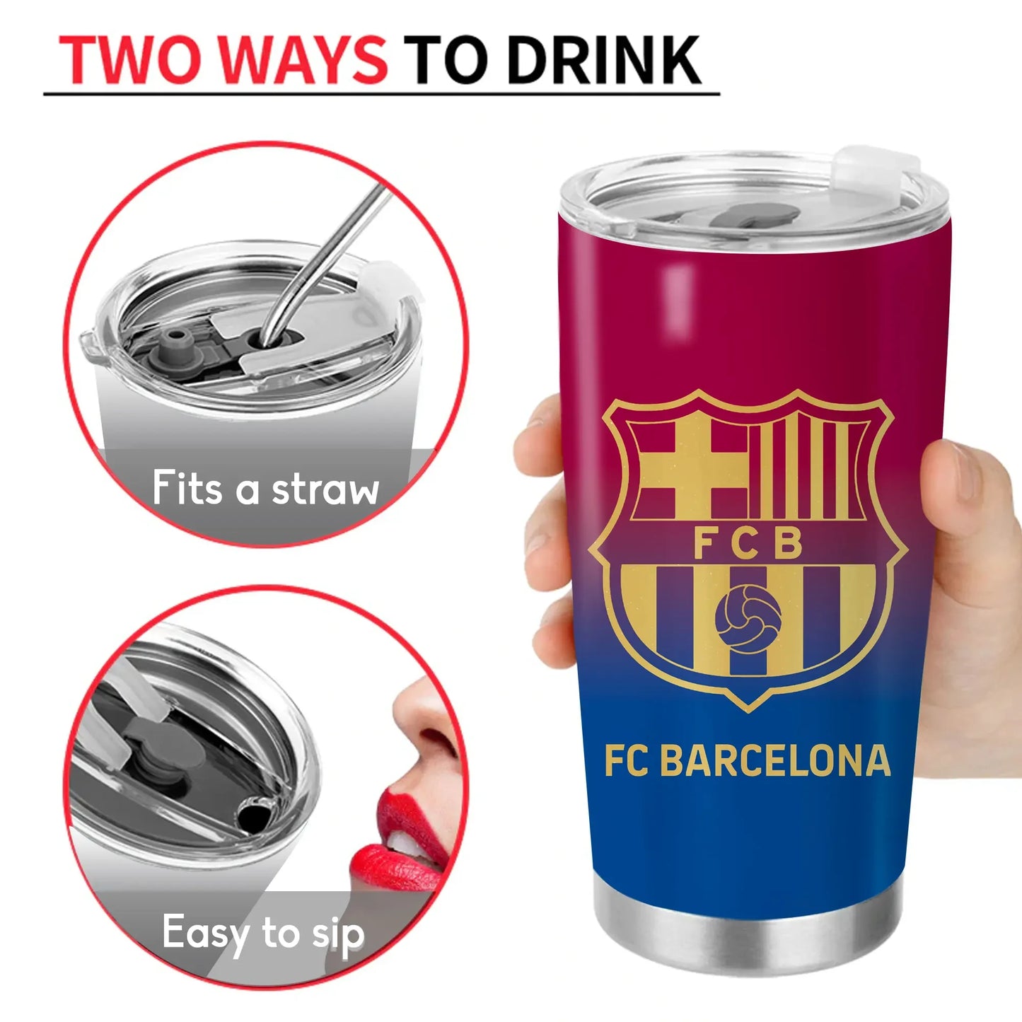 Personalized Barcelona Stainless Tumbler 20oz 30oz Cup QB051107