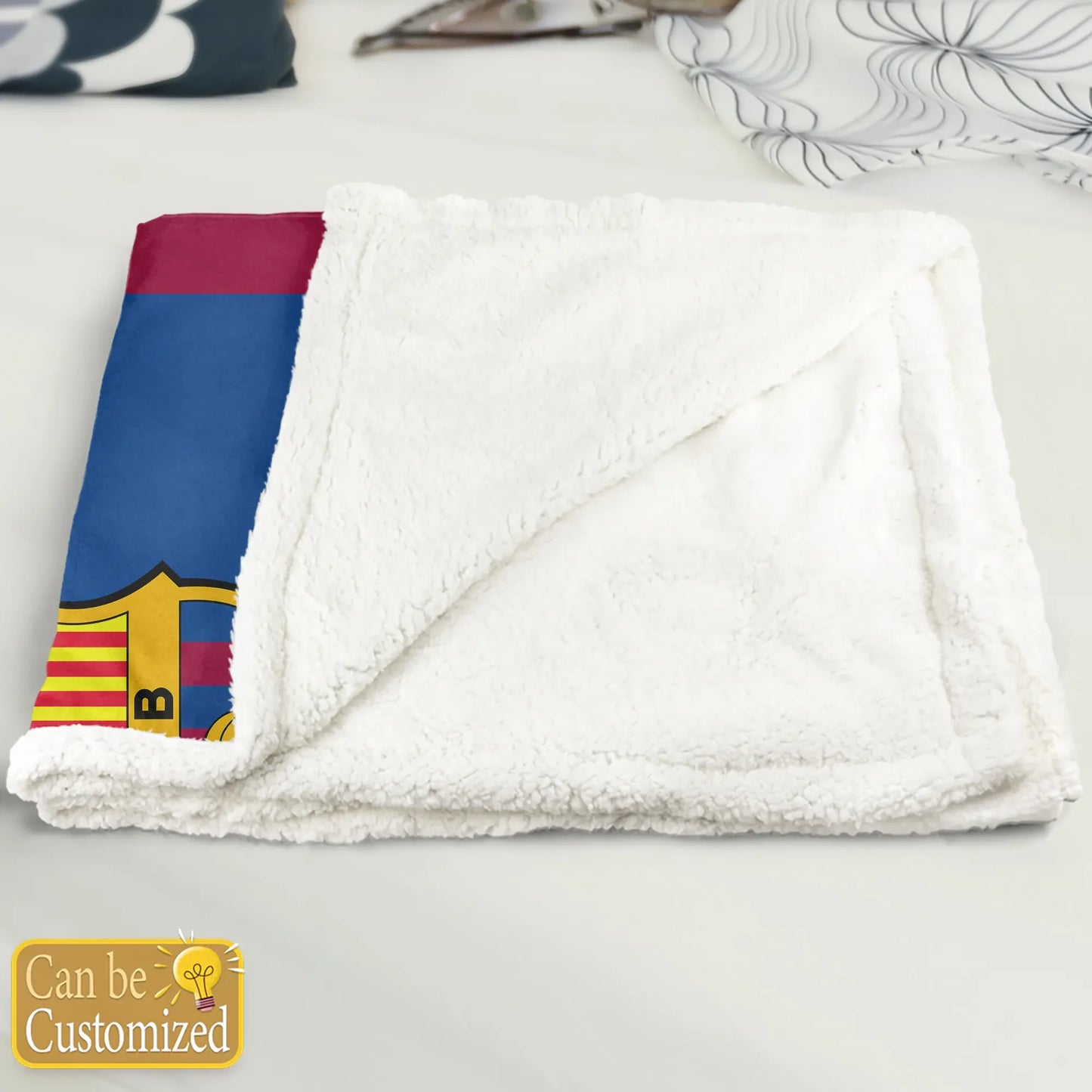 Personalized Barcelona 3D Fleece & Sherpa Blanket P141101
