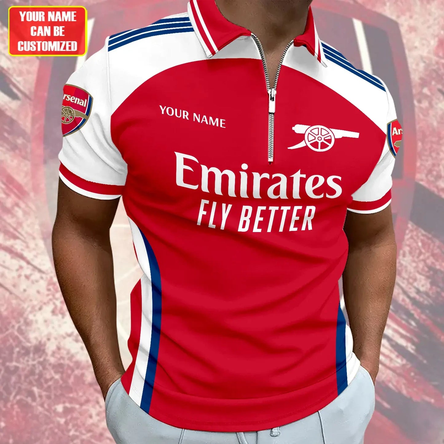 Personalized Arsenal Outfits 3D Full Printing Set , Arsenal Shirt , Zipper Polo, Hoodie , Short , Polo ,hawaii Q121108