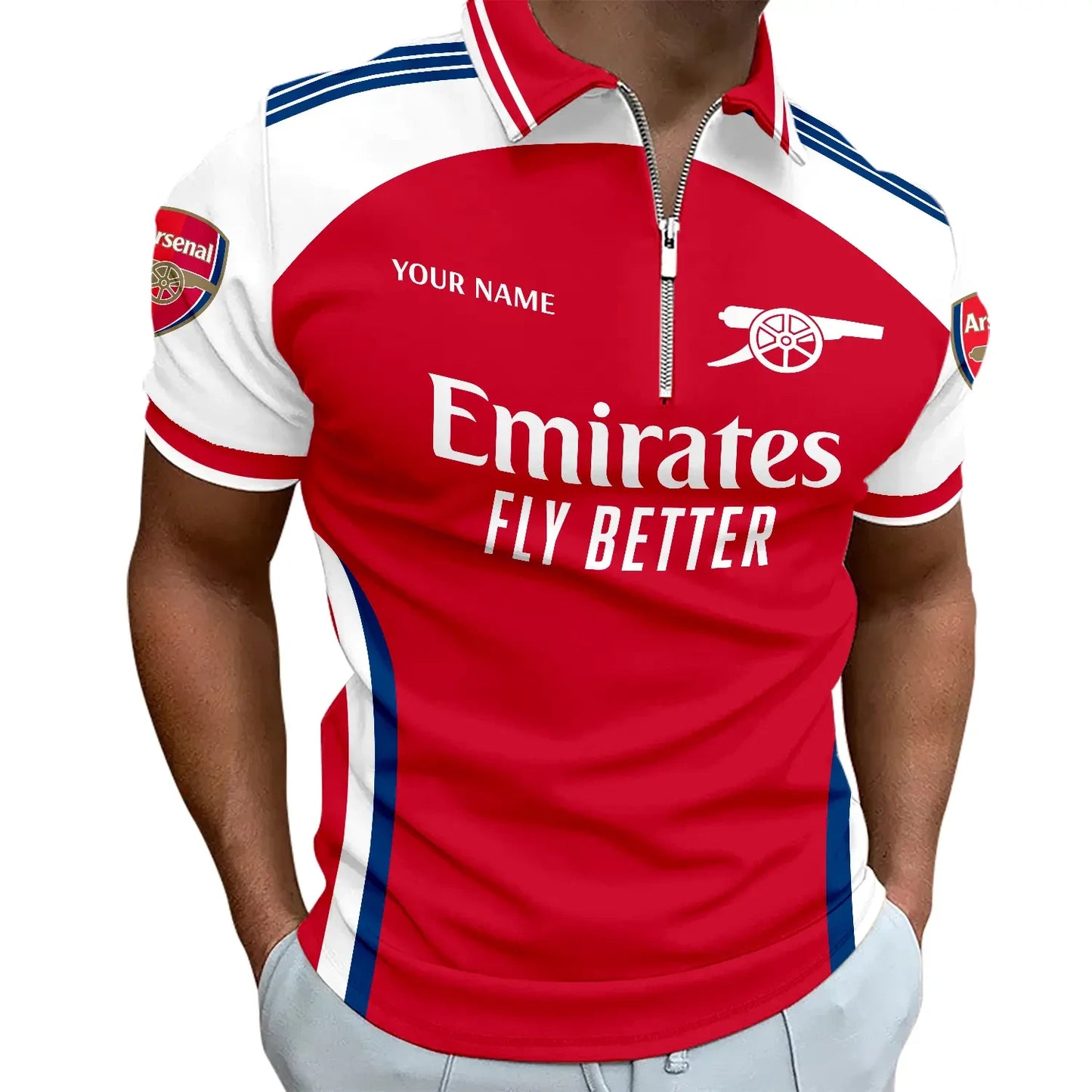 Personalized Arsenal Outfits 3D Full Printing Set , Arsenal Shirt , Zipper Polo, Hoodie , Short , Polo ,hawaii Q121108