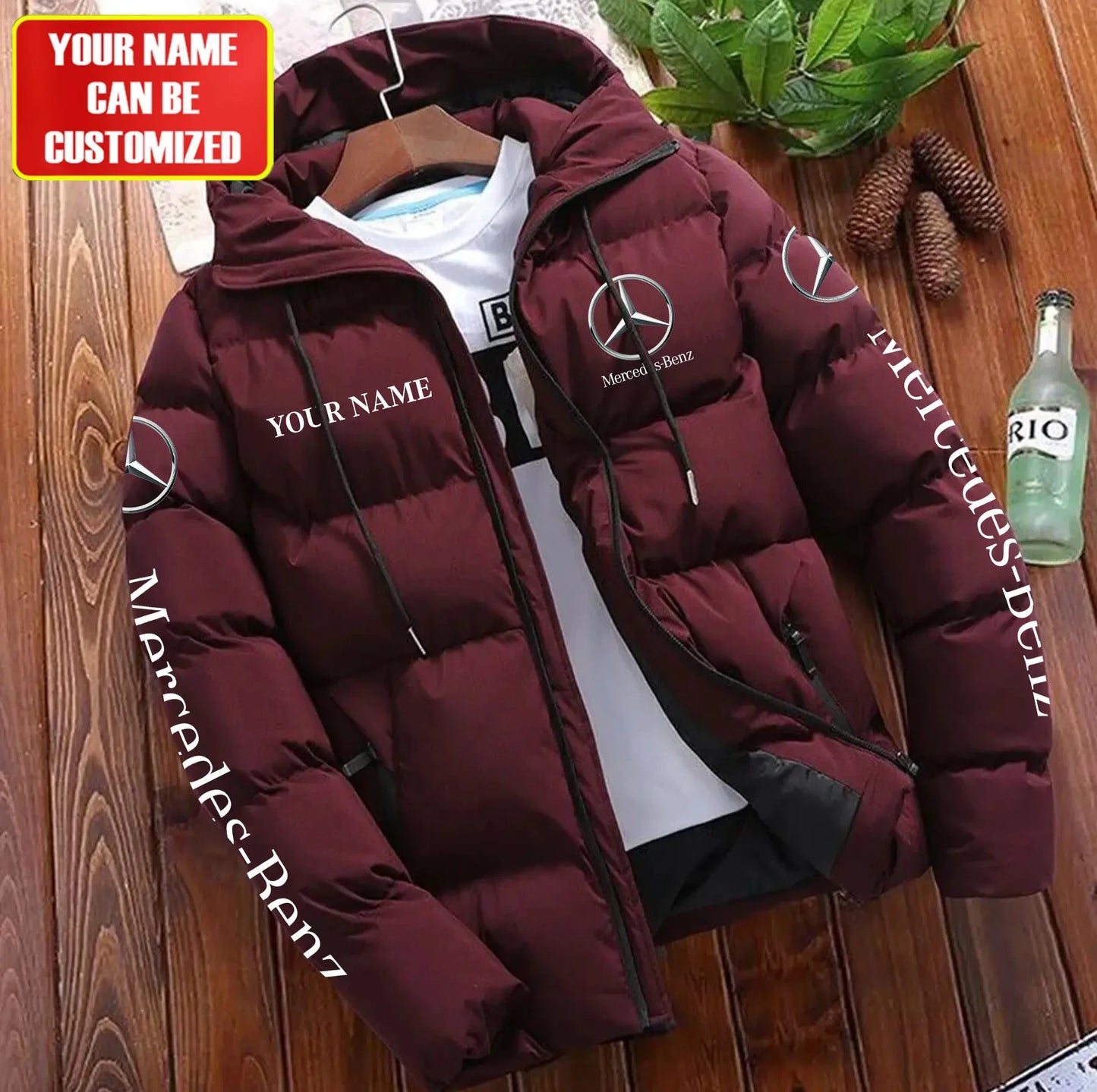 Personalized Merc Puffer Jacket With Hood Q161102