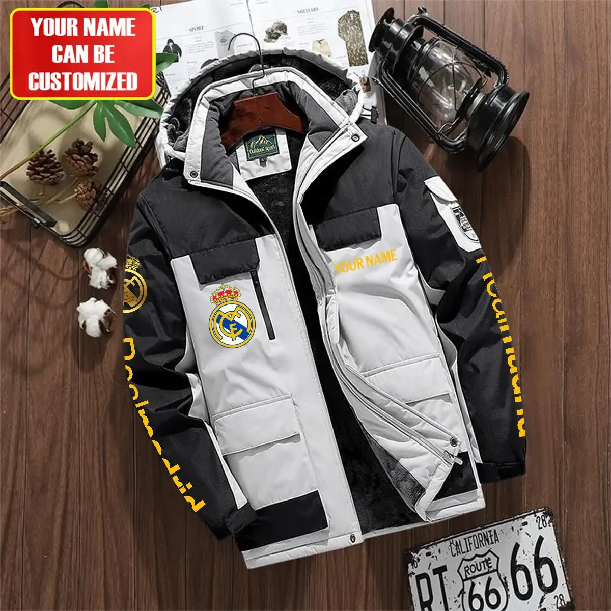 Personalized Real Madrid Parka Winter Jacket V2 S191107