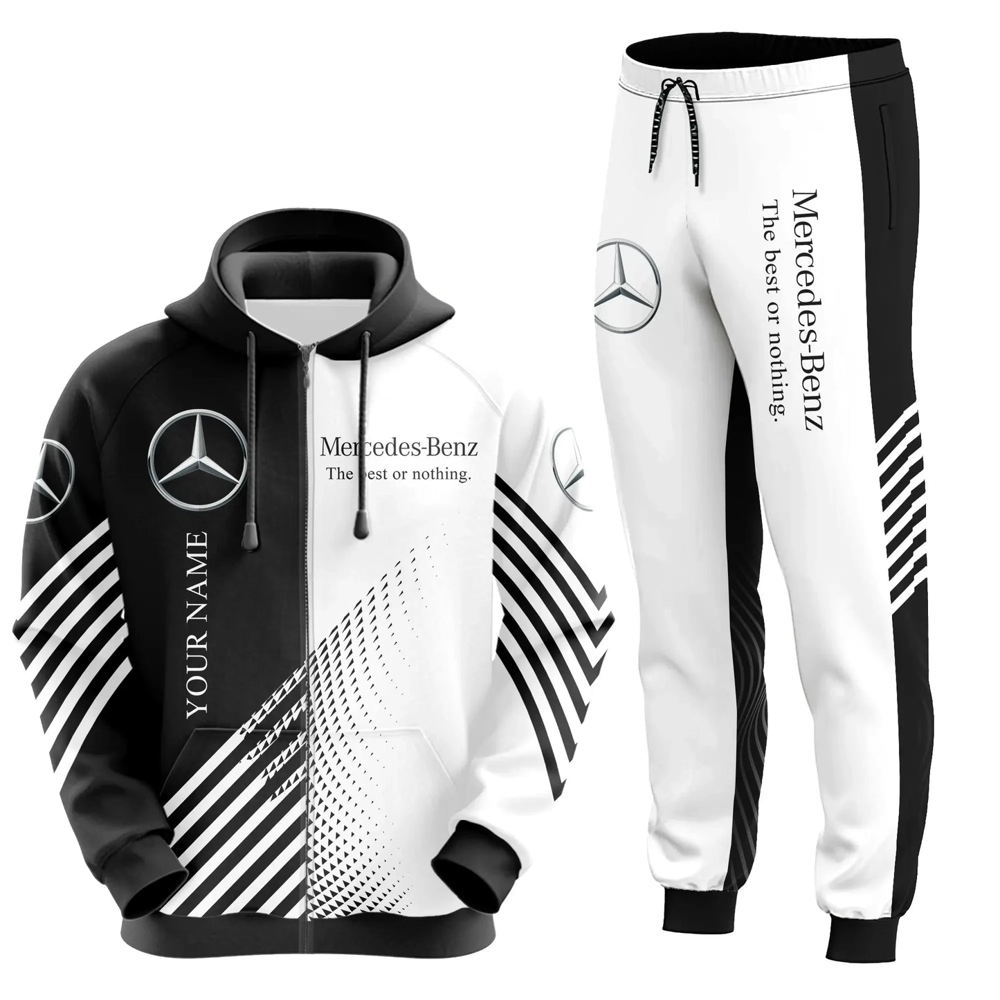 Personalized Mercedes 3D All over Printed Hoodie and Sweatpants set