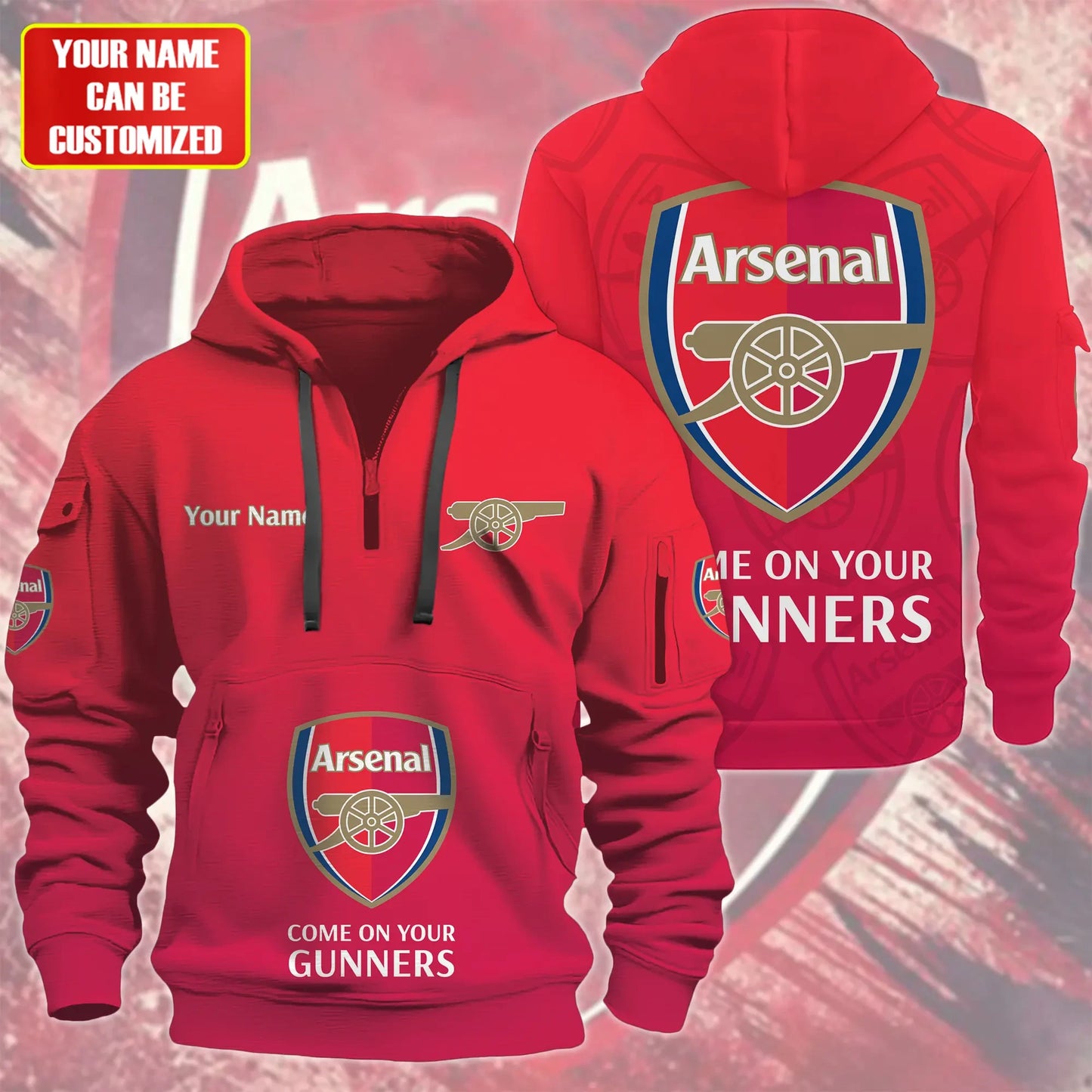 Personalized Arsenal 3D Zip-Hoodie Cotton Jacket Q211104