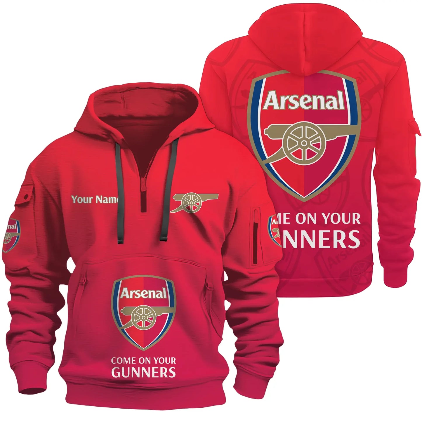 Personalized Arsenal 3D Zip-Hoodie Cotton Jacket Q211104