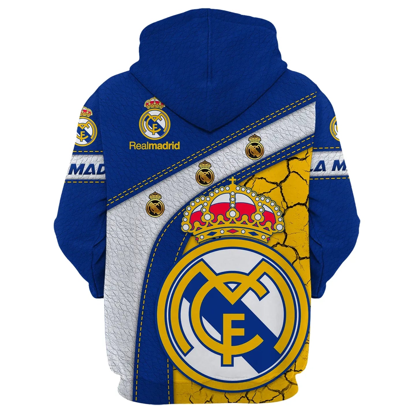 Personalized Real Madrid V3 3D Full Printing Set , Real Madrid Shirt , Zipper Polo, Hoodie , Short , Polo ,hawaii