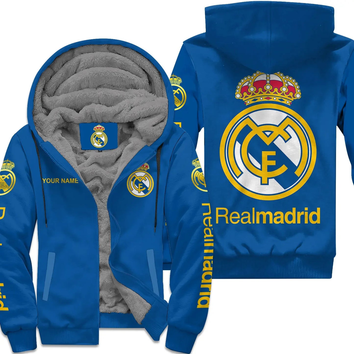 Personalized Real Madrid Fleece 3D All Over Printed Unisex Shirt