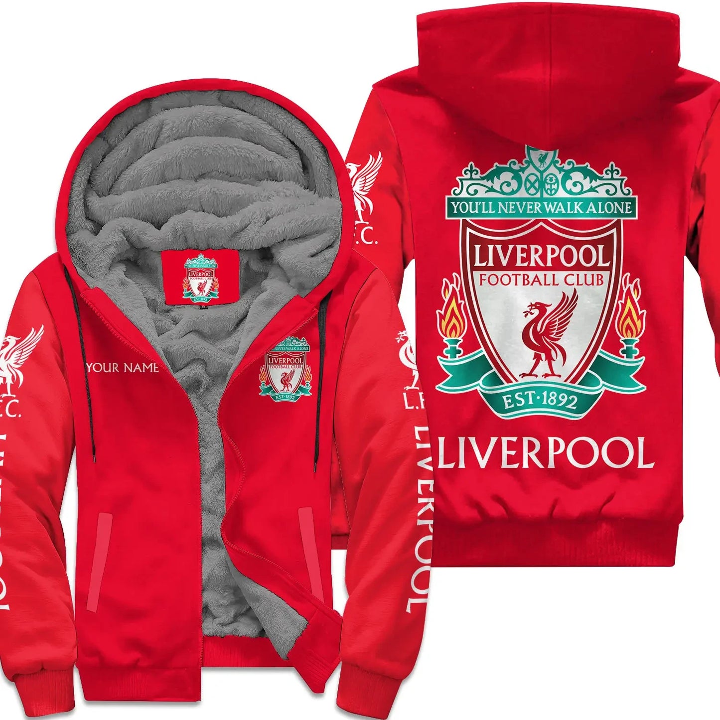 Personalized Liverpool Fleece 3D All Over Printed Unisex Shirt