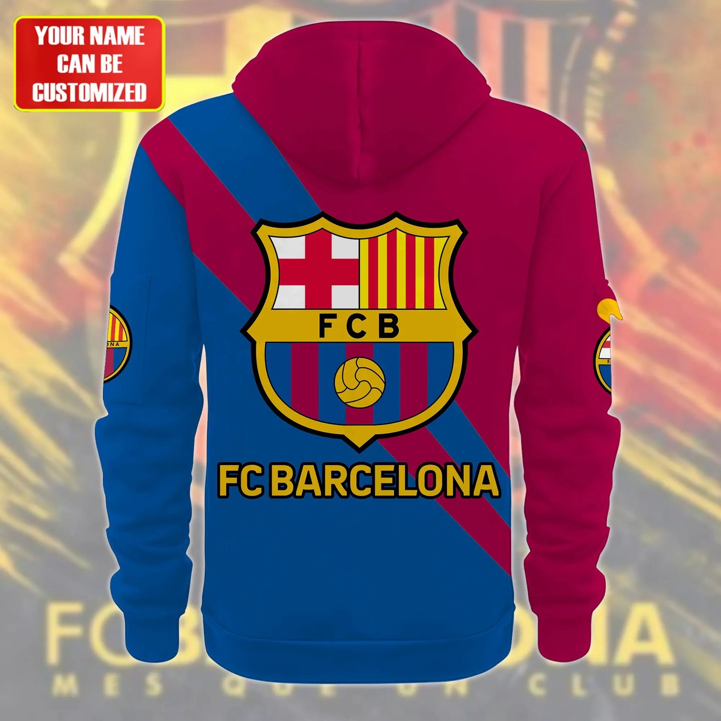 Personalized Barcelona V2 3D Zip-Hoodie Cotton Jacket