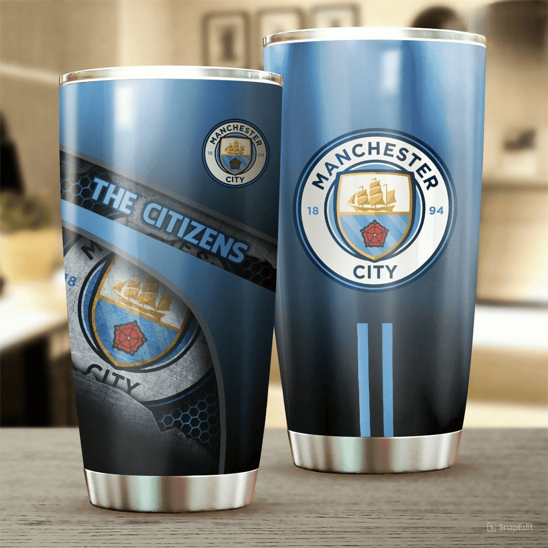 Manchester City Stainless Tumbler 20oz 30oz Cup V3