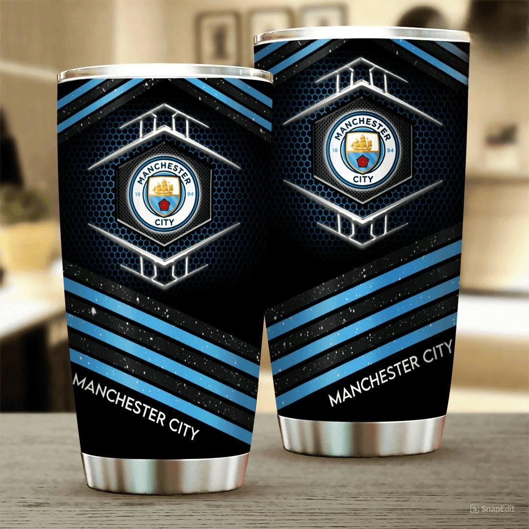 Manchester City Stainless Tumbler 20oz 30oz Cup V4