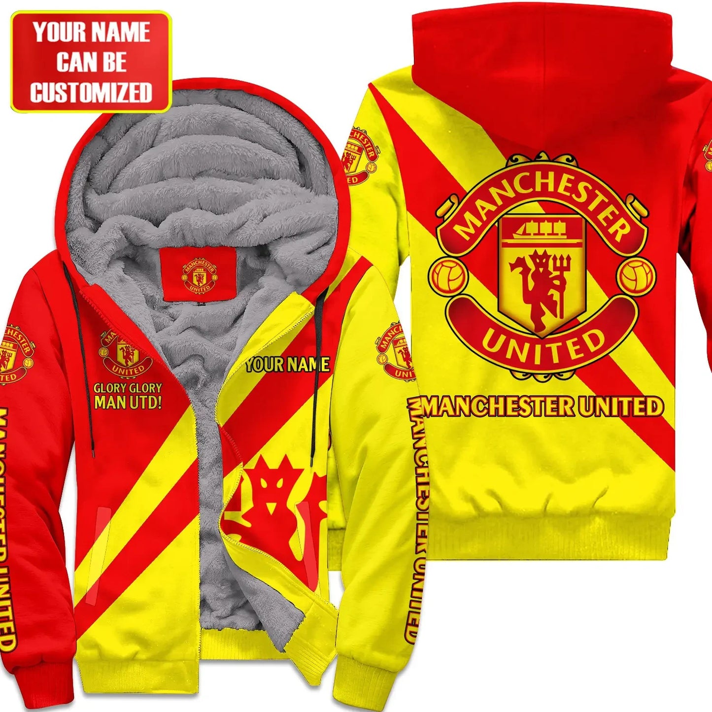 Personalized Manchester United Fleece 3D All Over Printed Unisex Shirt