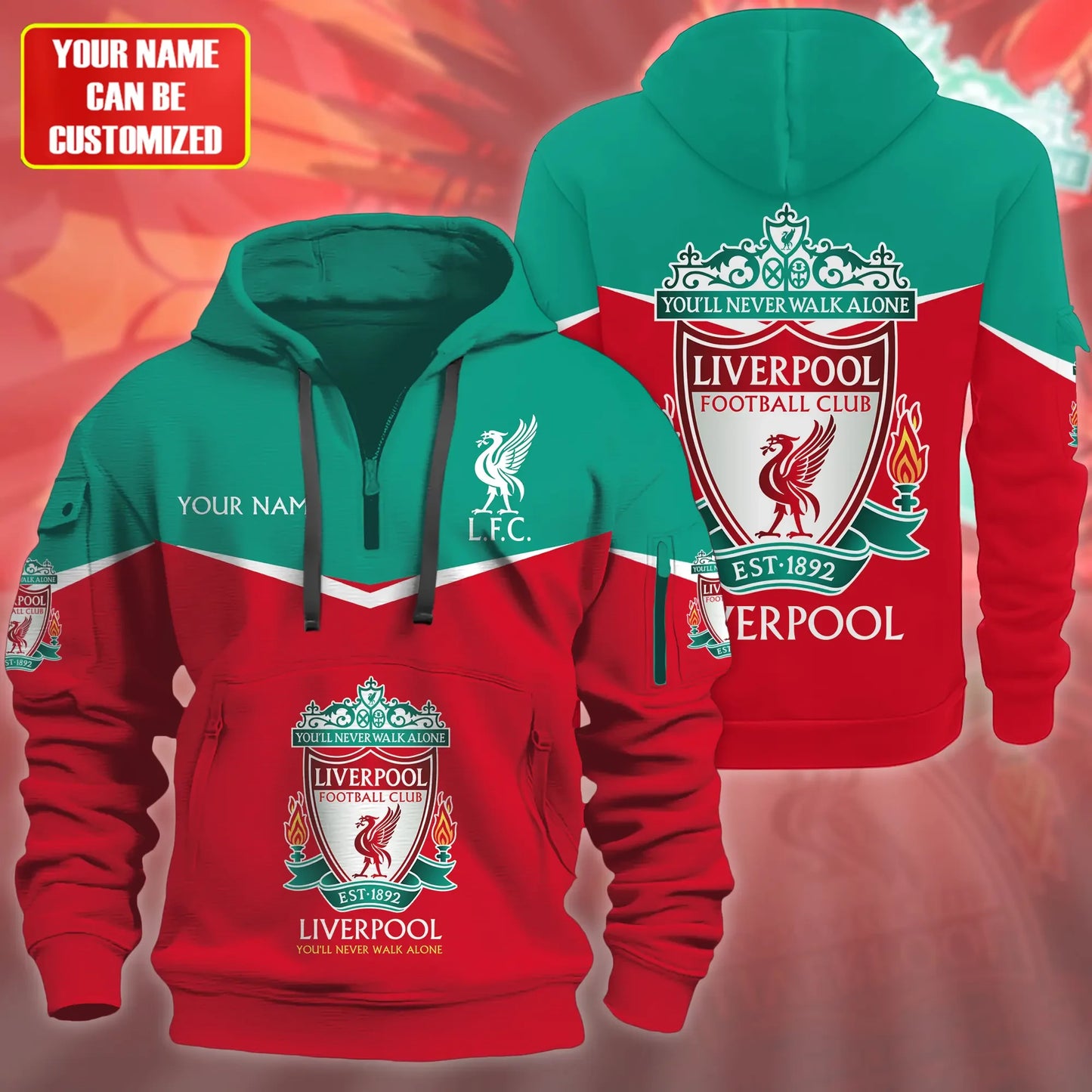 Personalized Liverpool Q3 3D Zip-Hoodie Cotton Jacket