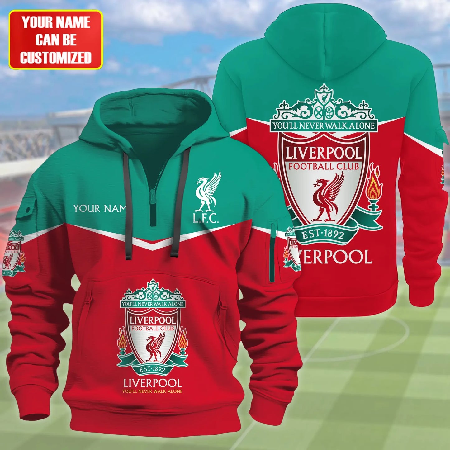 Personalized Liverpool Q3 3D Zip-Hoodie Cotton Jacket