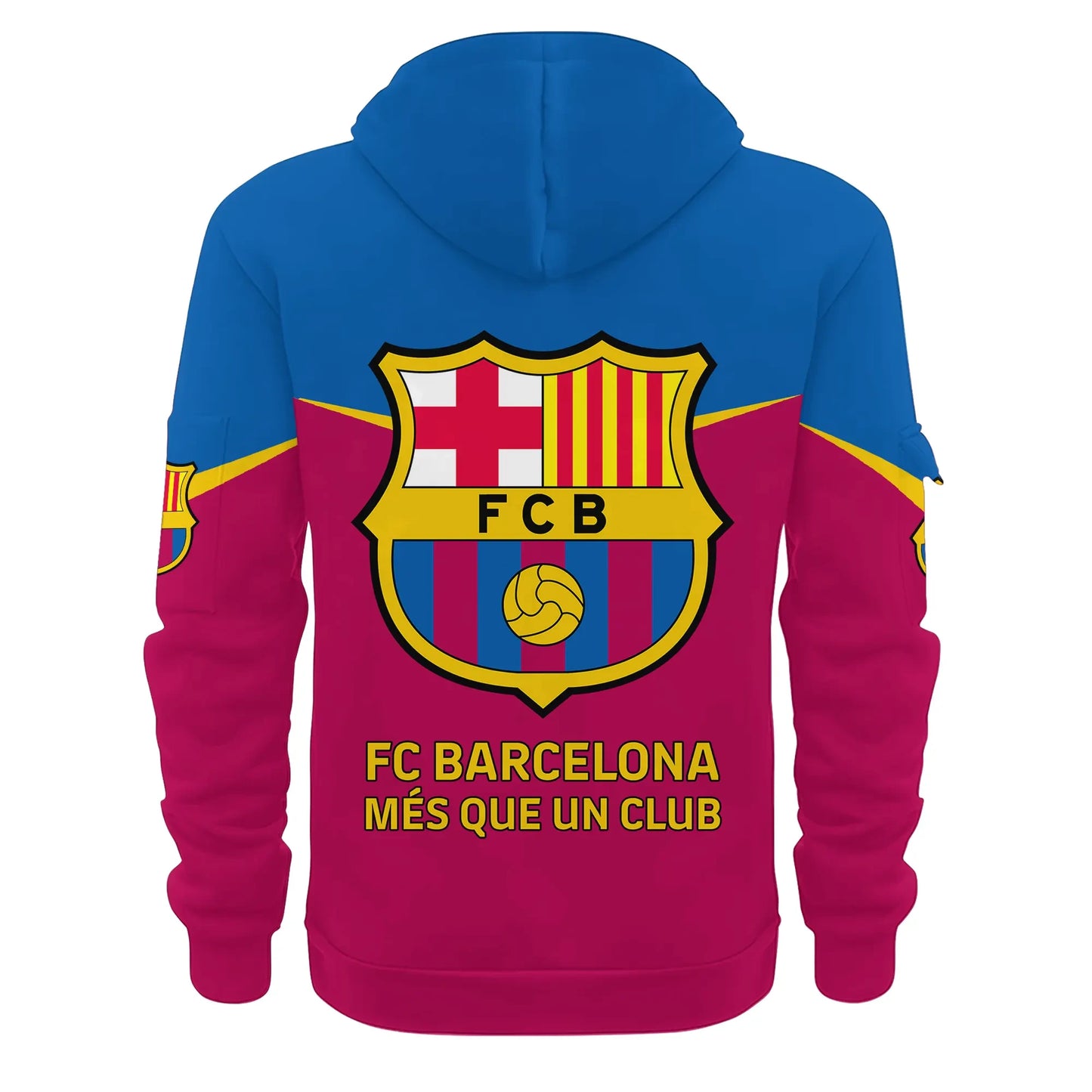 Personalized Barça Q2 3D Zip-Hoodie Cotton Jacket