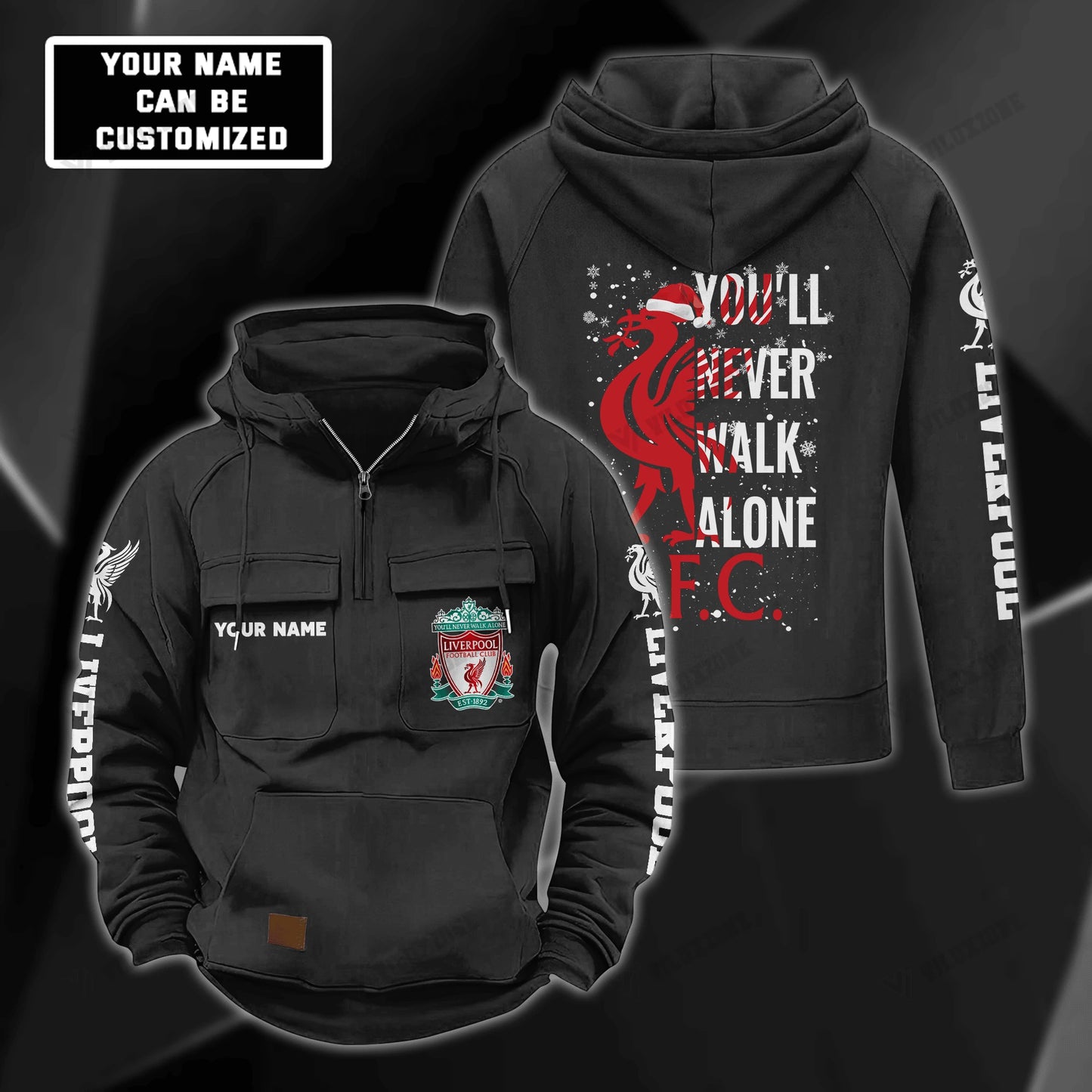 Personalized Liverpool Retro Cotton Hoodie