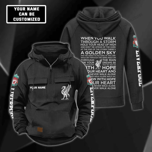 Personalized Liverpool V2 Retro Cotton Hoodie