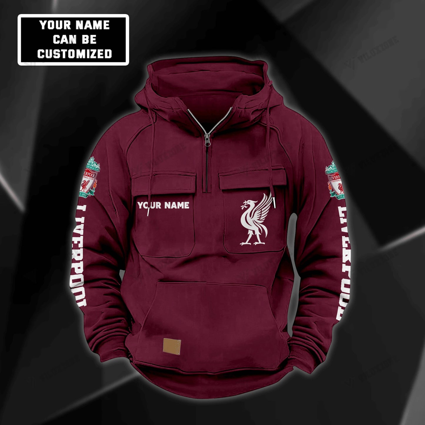 Personalized Liverpool V2 Retro Cotton Hoodie