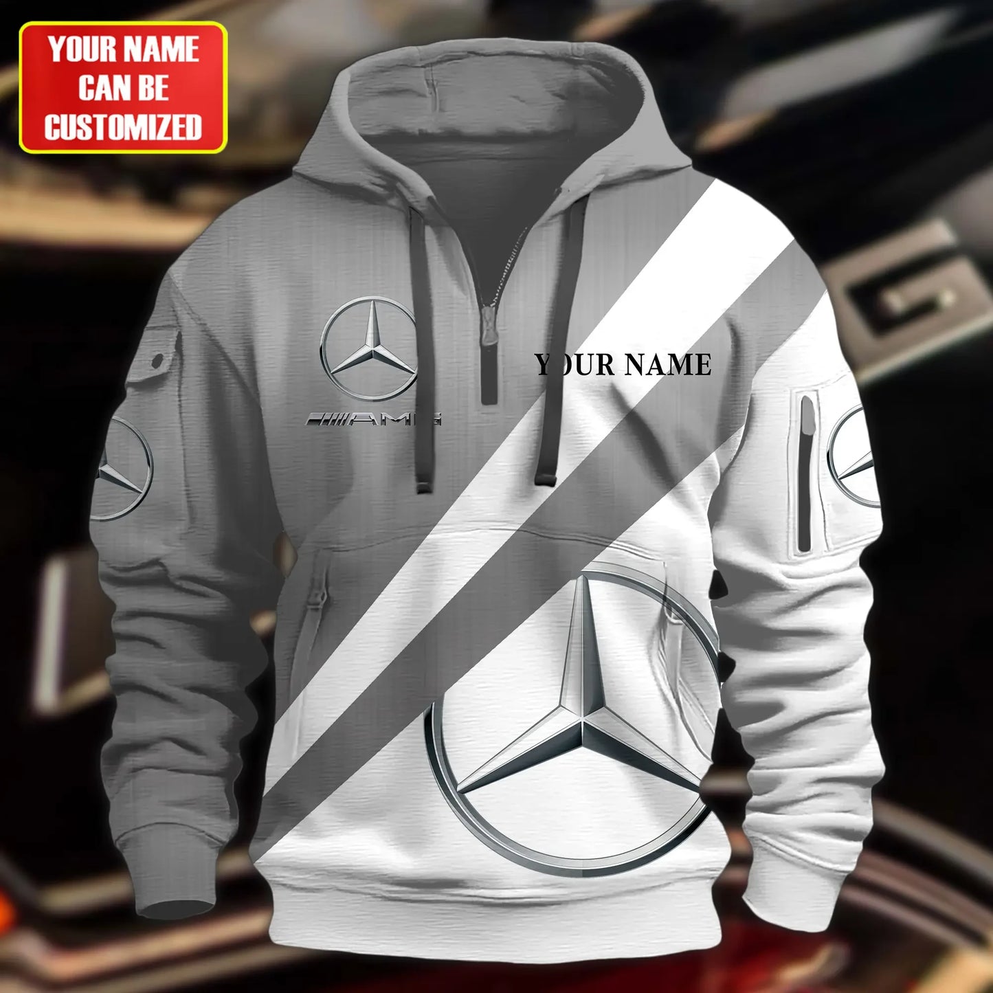Personalized Merc AMG 3D Zip-Hoodie Cotton Jacket