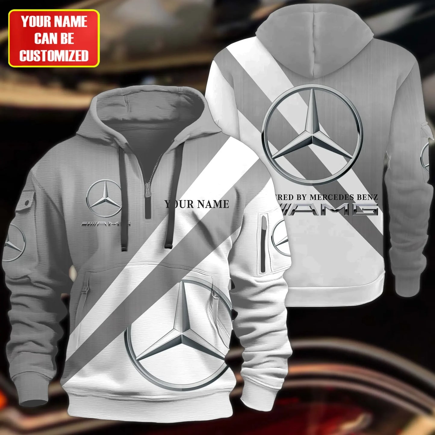 Personalized Merc AMG 3D Zip-Hoodie Cotton Jacket