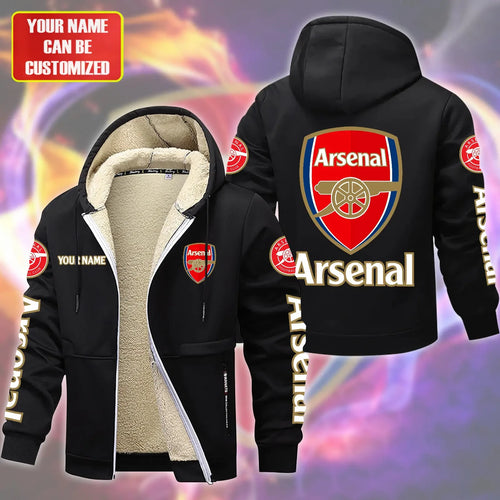 Personalized Arsenal Fleece 3D Unisex Hooded Jacket