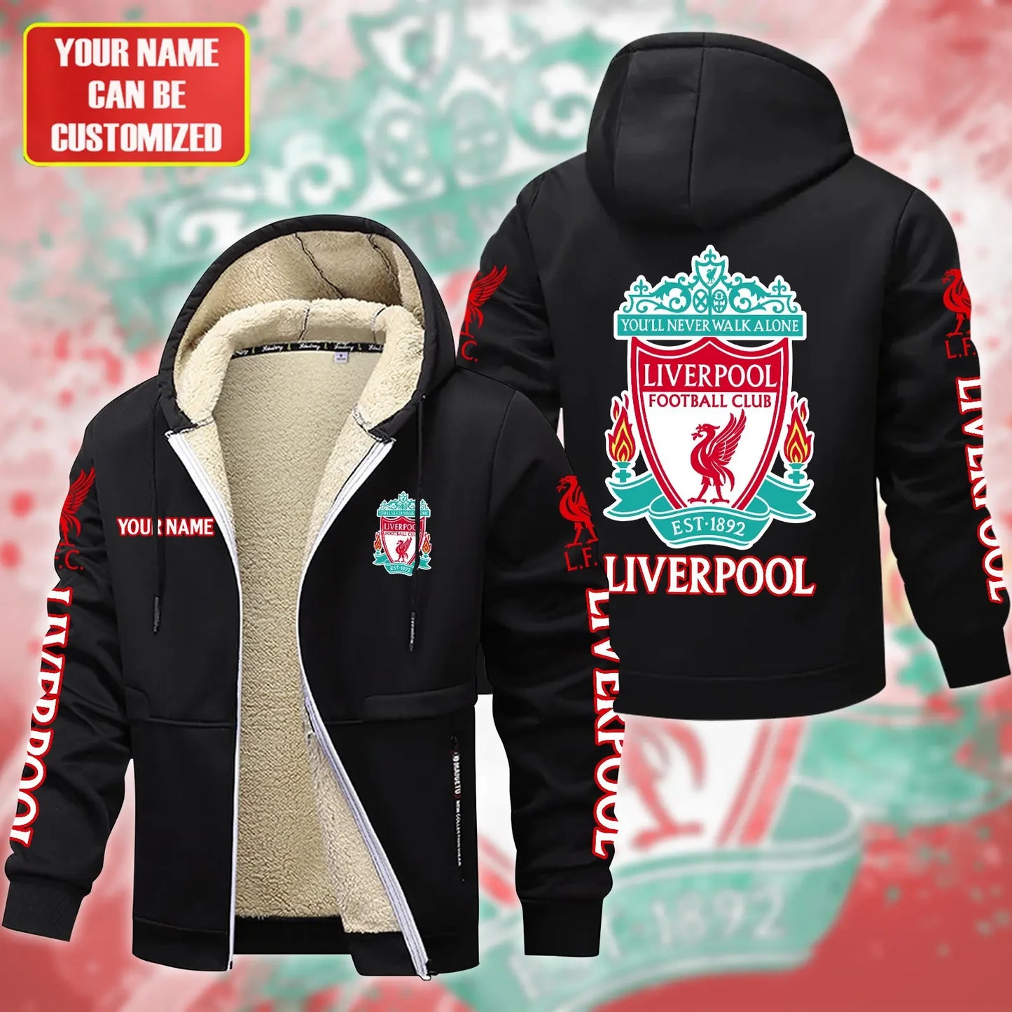 Personalized Liverpool Fleece 3D Unisex Hooded Jacket