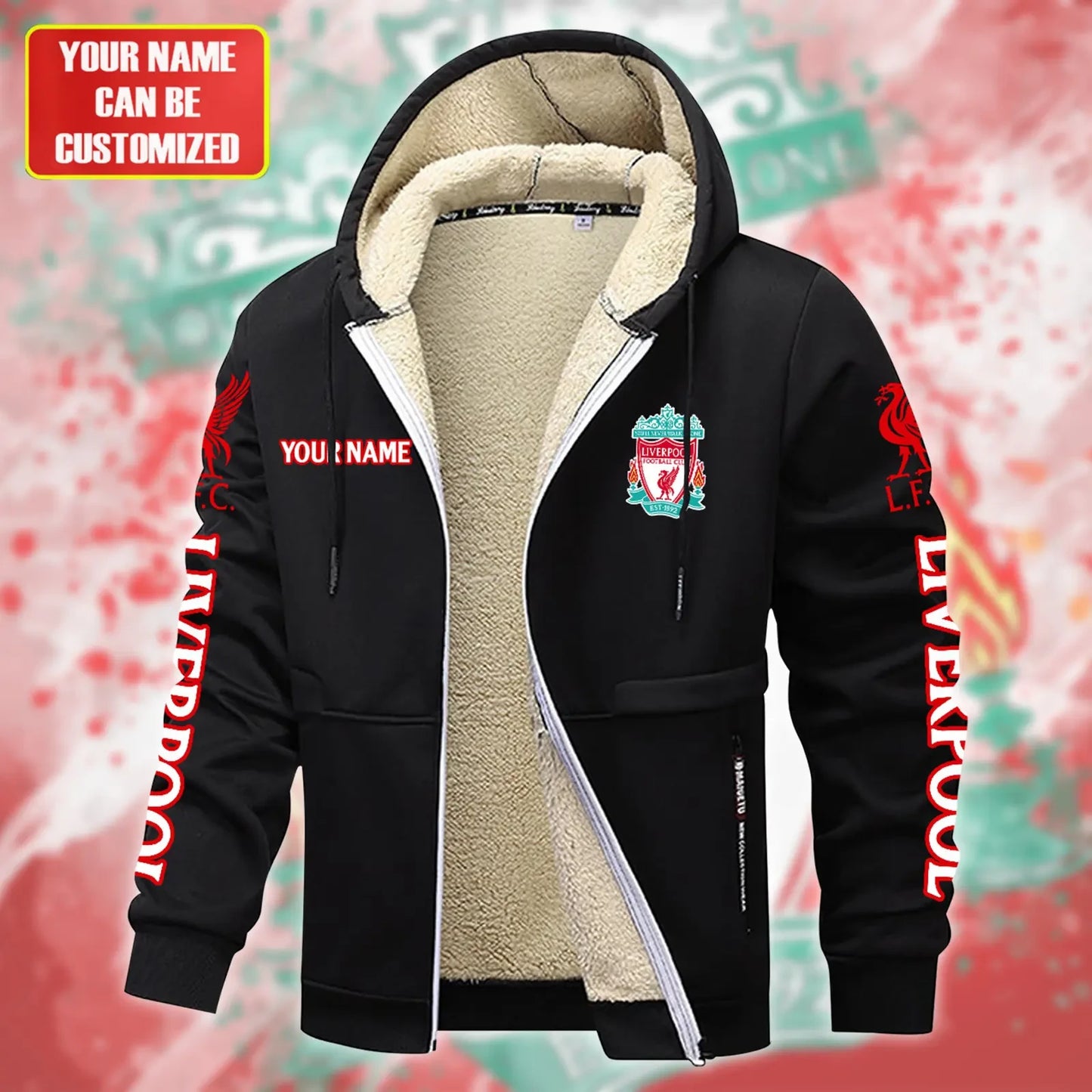 Personalized Liverpool Fleece 3D Unisex Hooded Jacket
