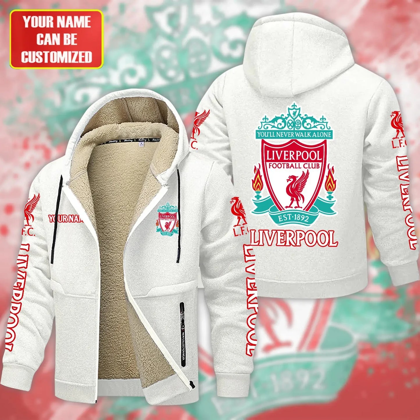 Personalized Liverpool Fleece 3D Unisex Hooded Jacket