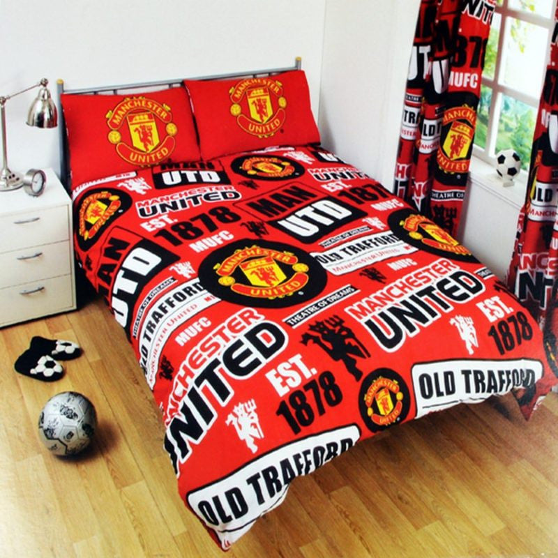 Manchester United All Over Printed Bedding Set V5