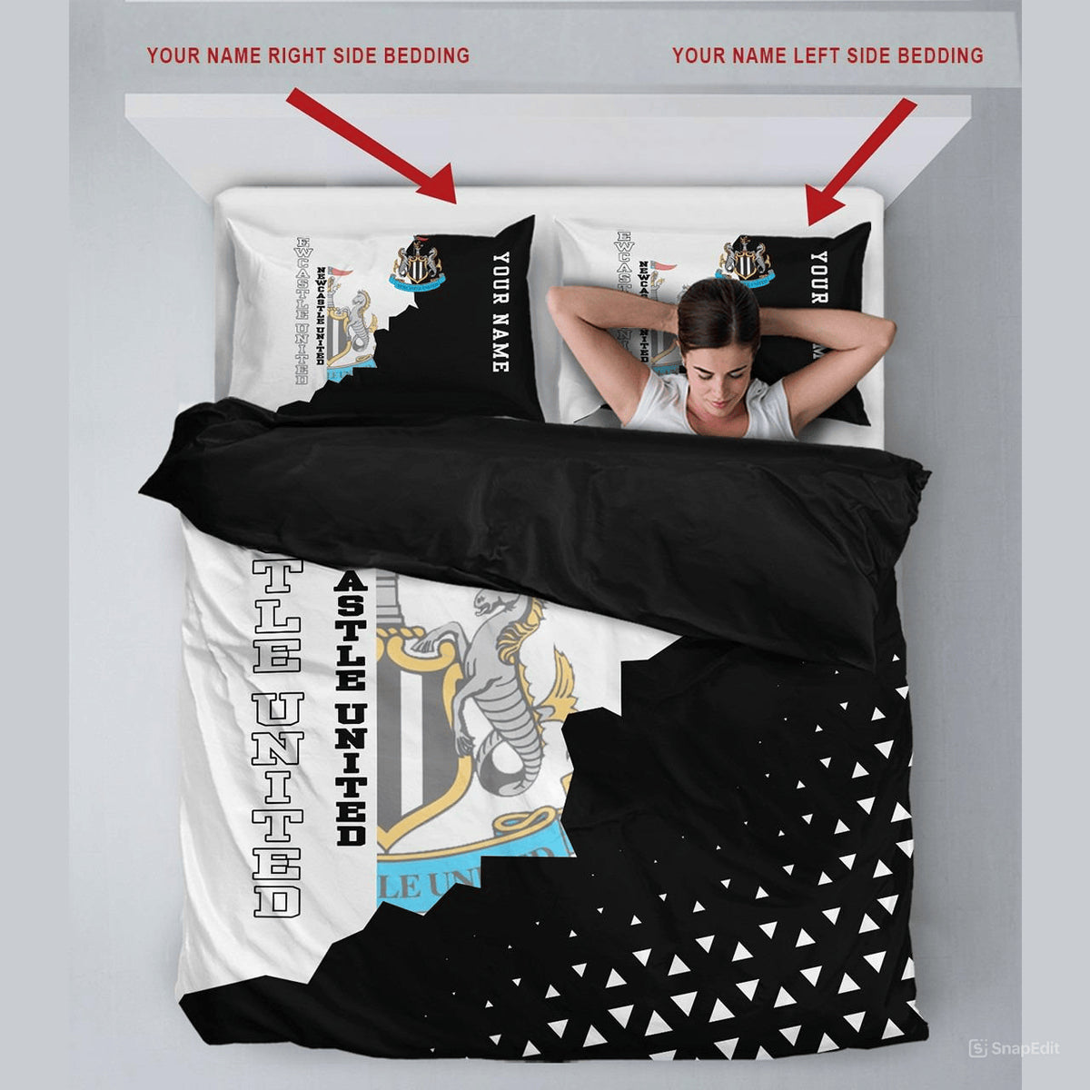 Newcastle United All Over Printed Bedding Set V7