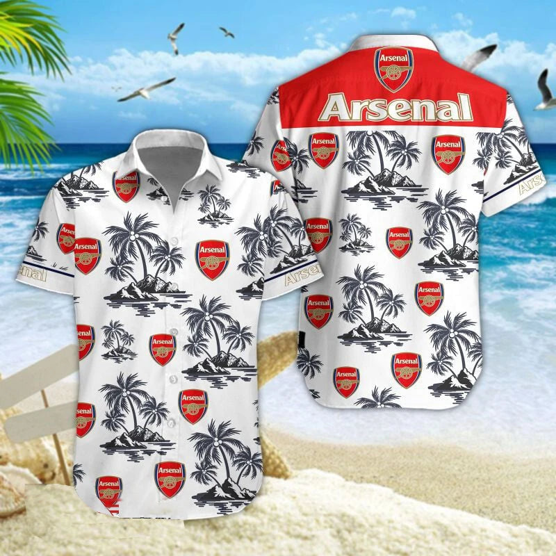 Arsenal Tropical Hawaii Shirt Beach Short V2