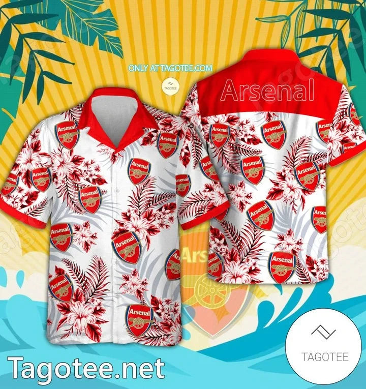 Arsenal Tropical Hawaii Shirt Beach Short V6