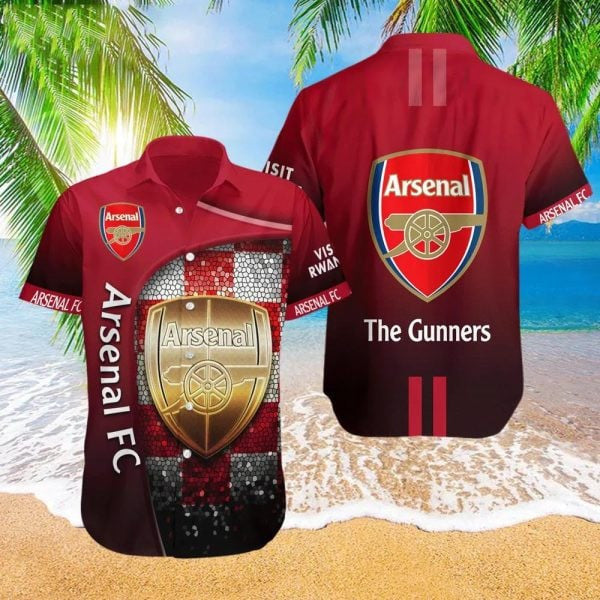 Arsenal Tropical Hawaii Shirt Beach Short V9