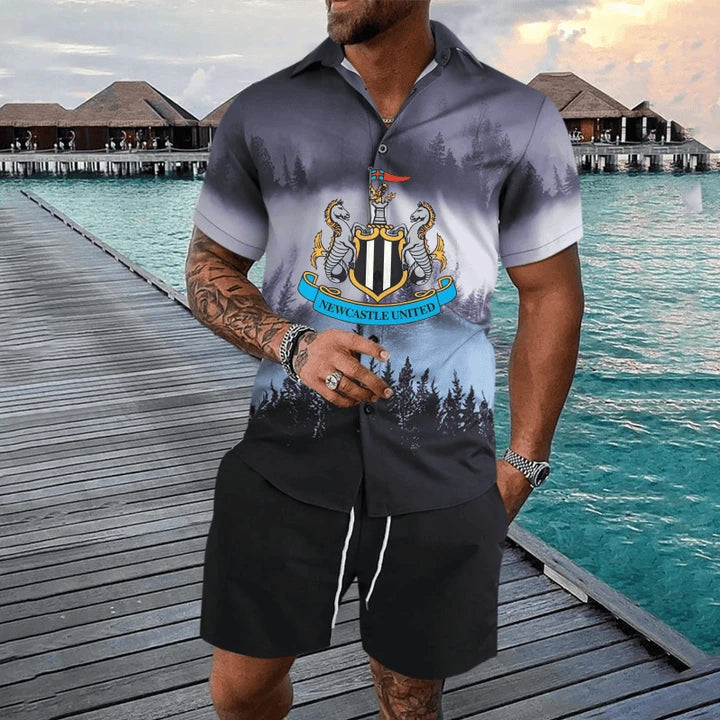 Newcastle United Tropical Hawaii Shirt Beach Short V3