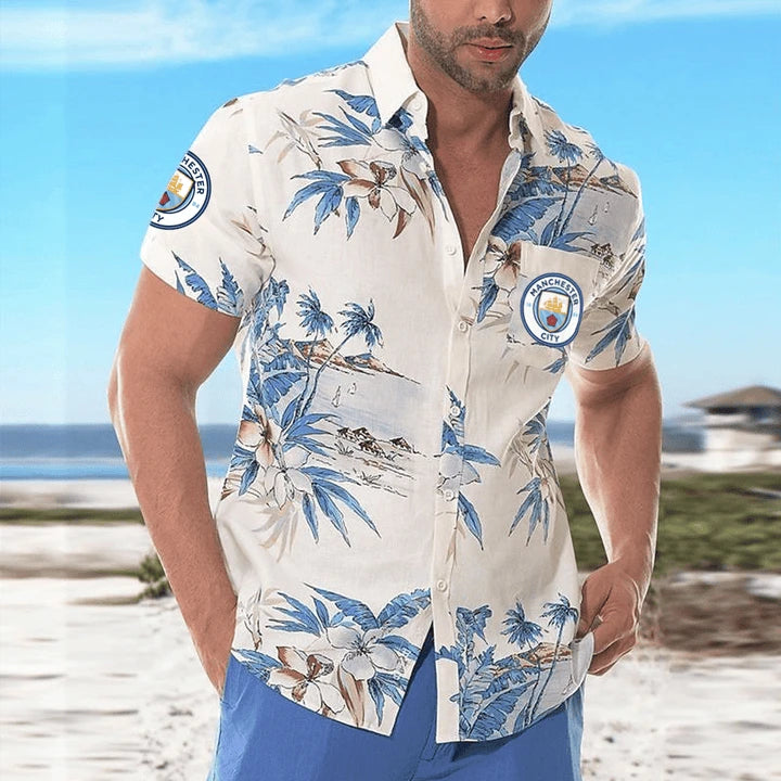 Manchester City Tropical Hawaii Shirt Beach Short V2