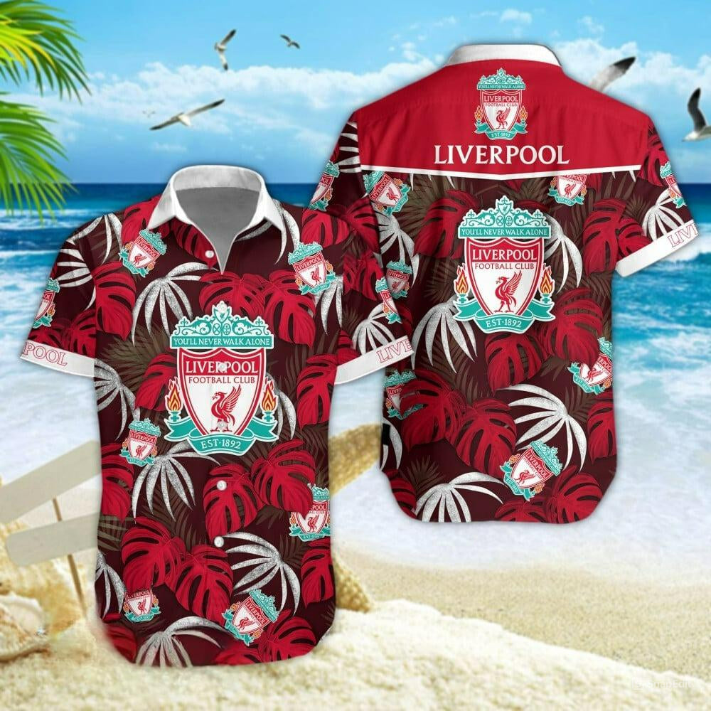 Liverpool Tropical Hawaii Shirt Beach Short V8