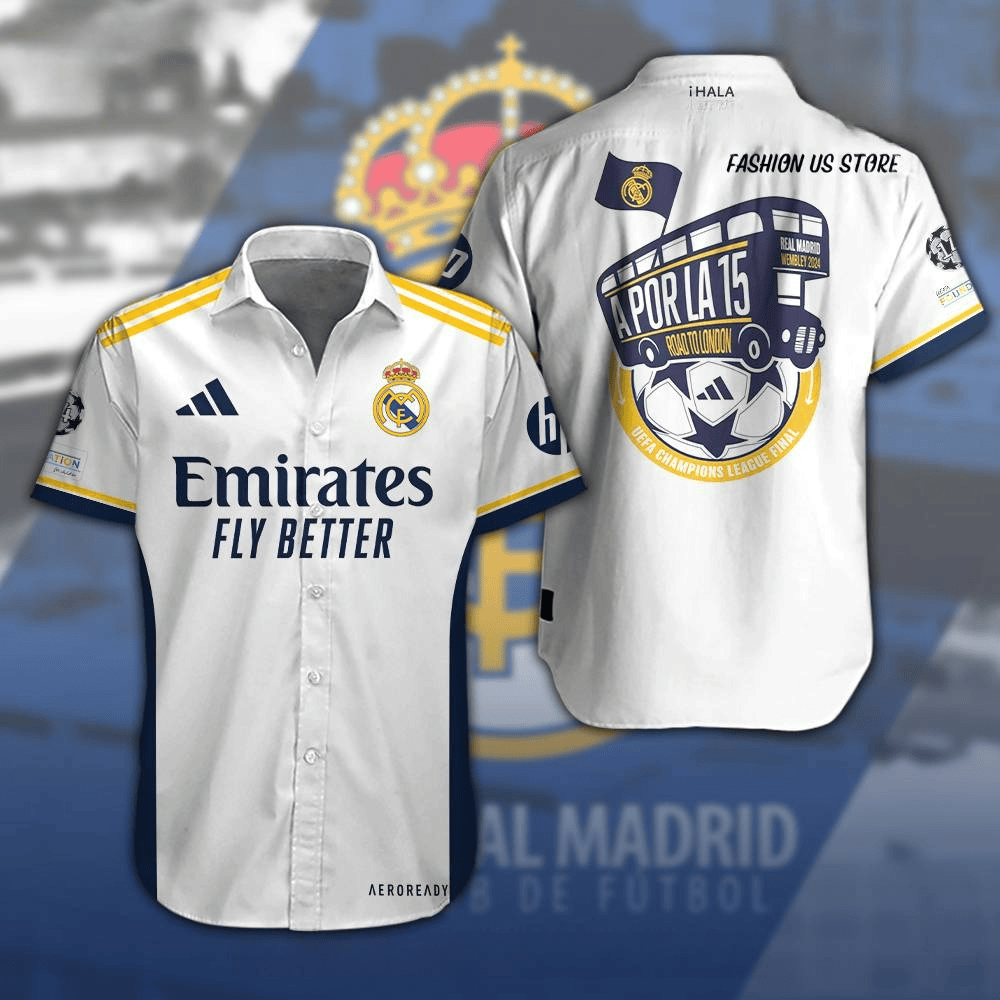 Real Madrid Tropical Hawaii Shirt Beach Short V4
