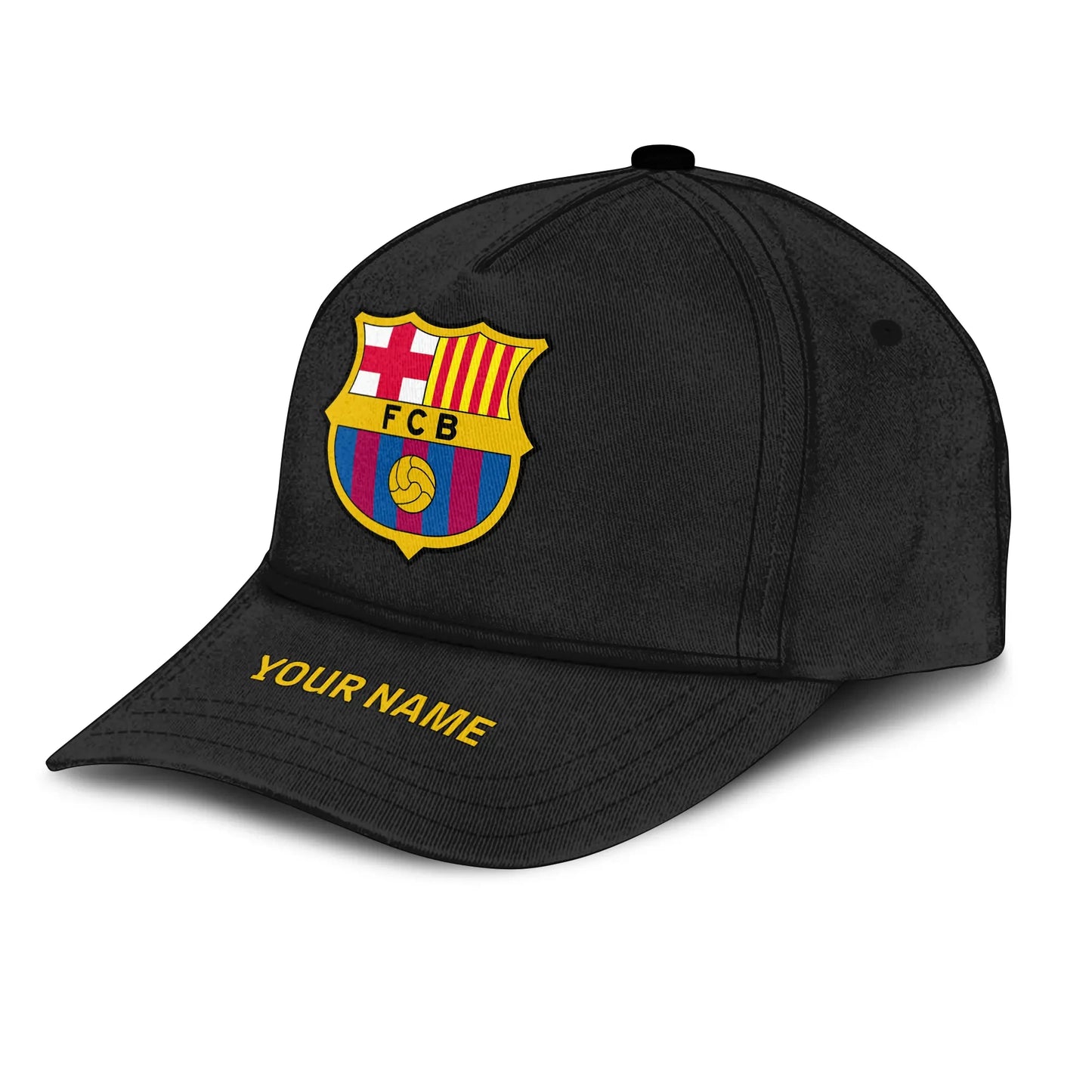 Personalized Name Barcelona Classic Black Cap