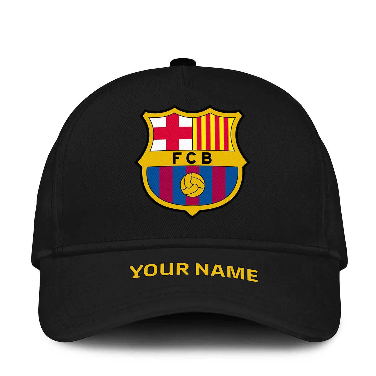 Personalized Name Barcelona Classic Black Cap