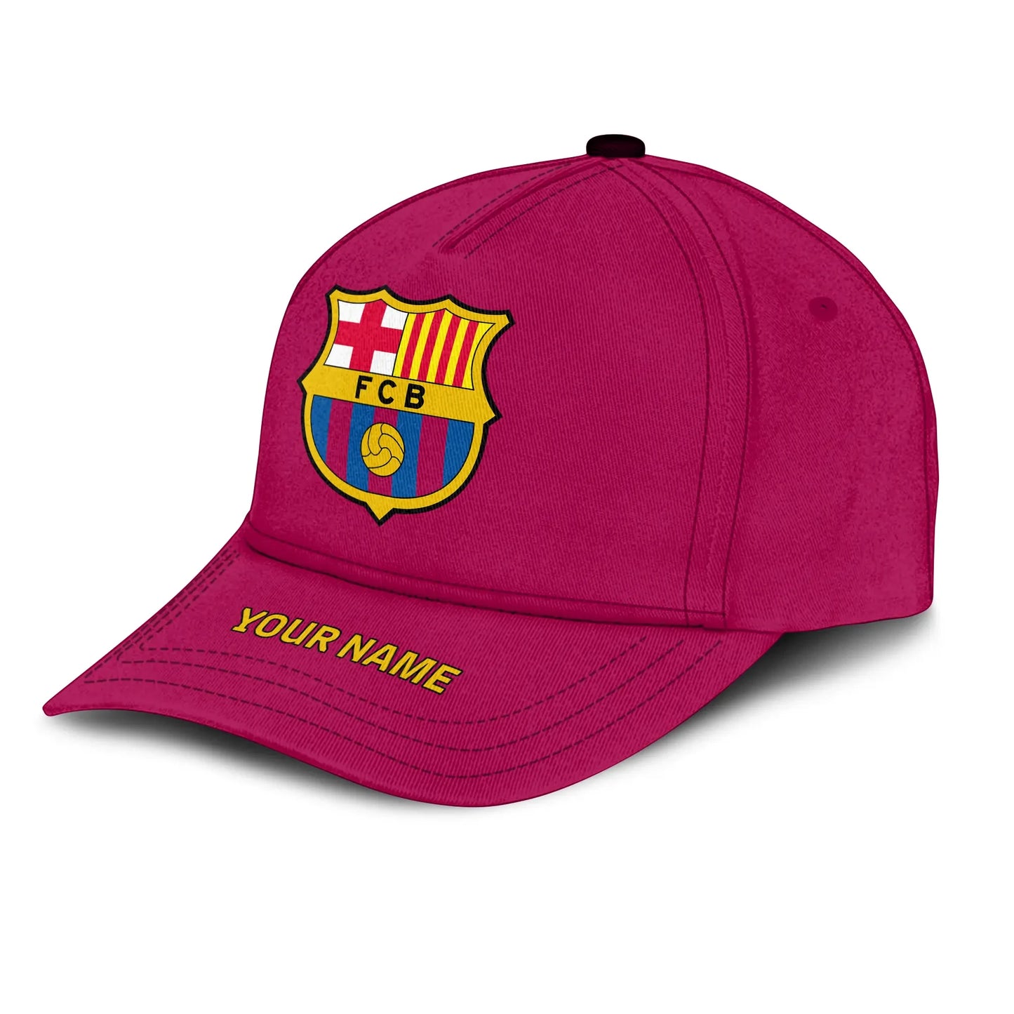 Personalized Name Barcelona Classic Burgundy Cap