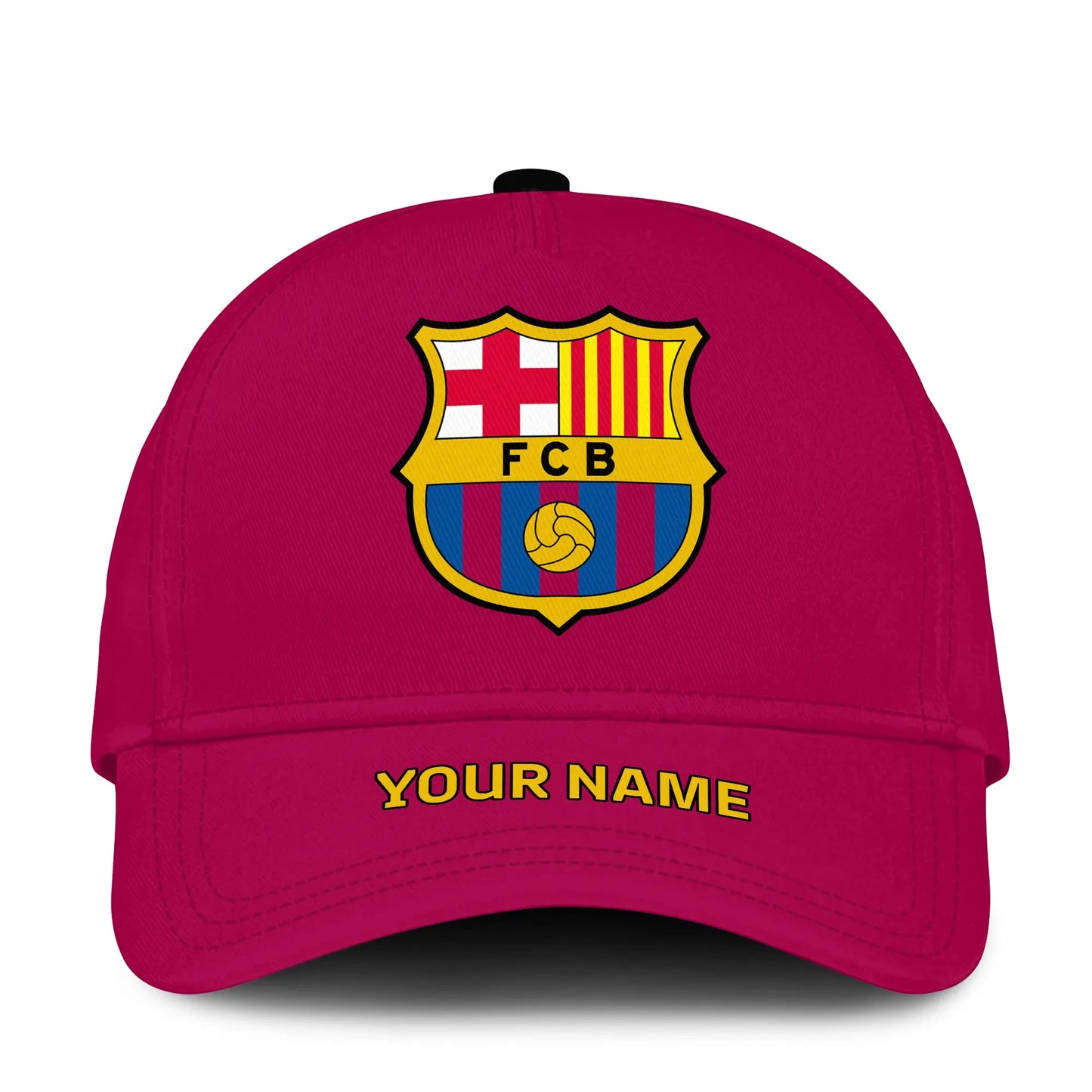 Personalized Name Barcelona Classic Burgundy Cap