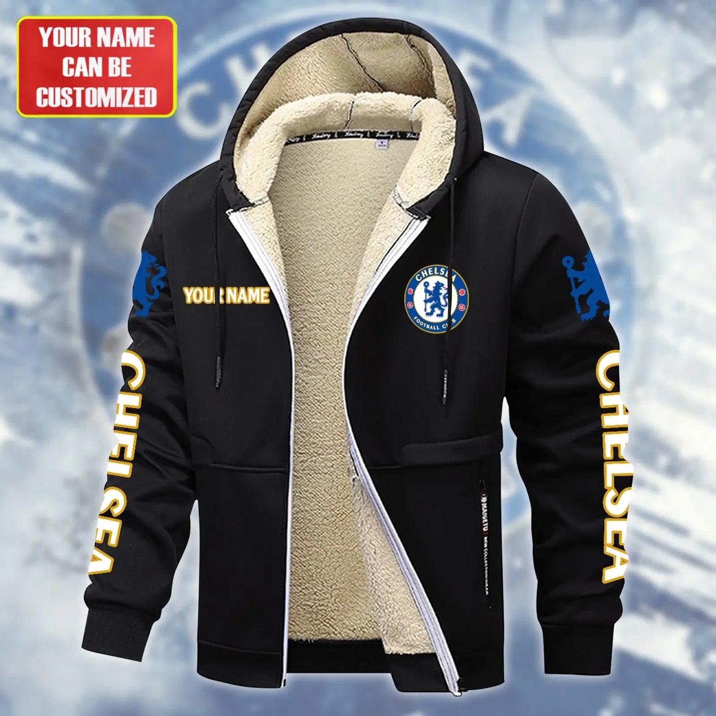 Personalized Chelsea Fleece 3D Unisex Hooded Jacket